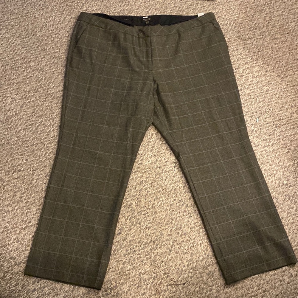 Talbots Grey and Blue Pattern Pants Size 22WP